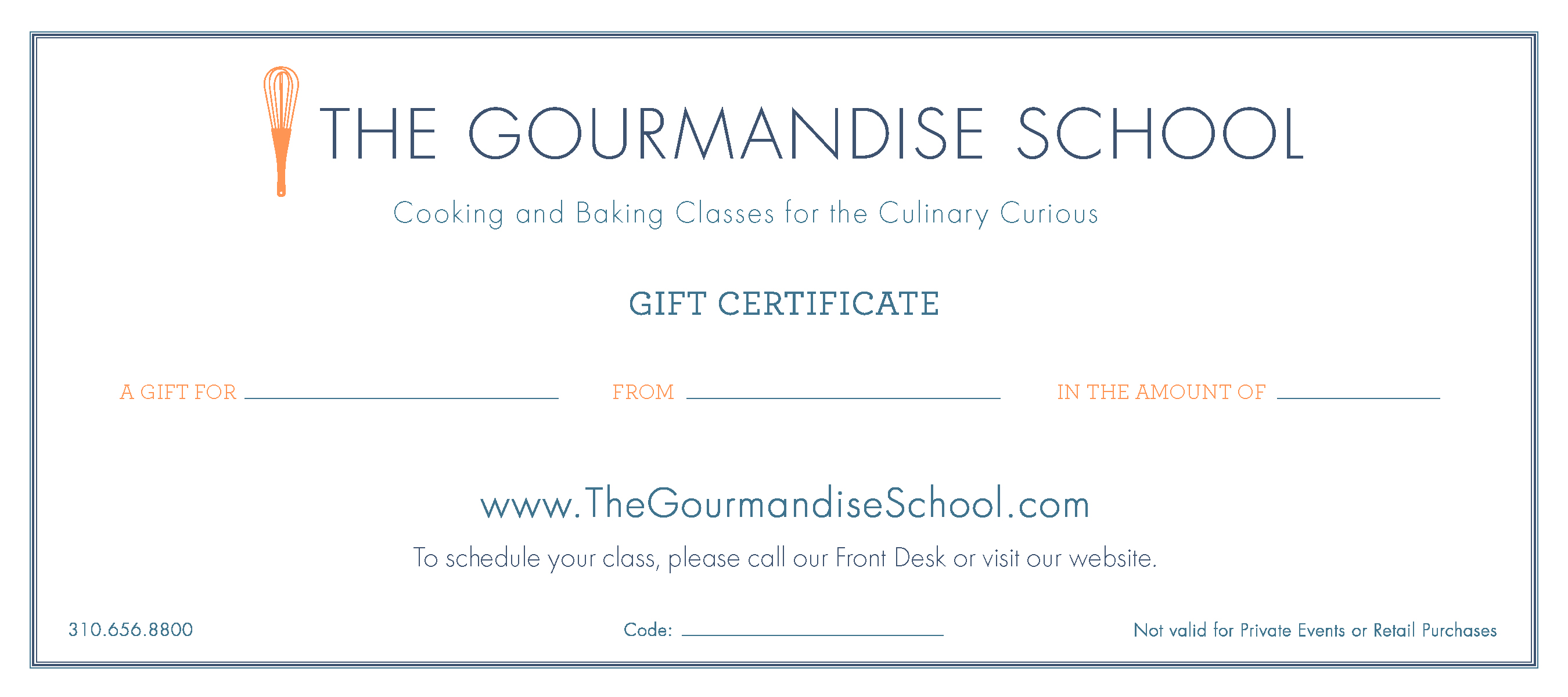 Gift Certificate Front