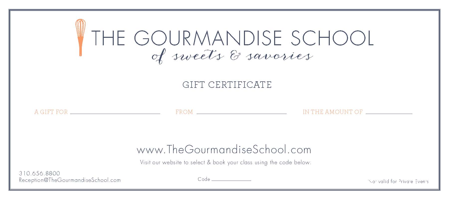 Gift Certificate Front